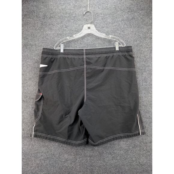 Mens Speedo Cargo Trunks Shorts Size XL Black Pockets Drawstring - Picture 2 of 10